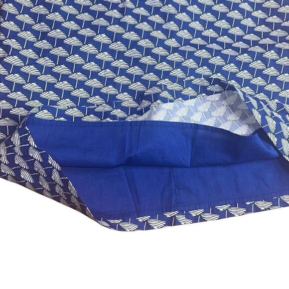 Boden British PRINTED COTTON A-LINE SKIRT w pockets Klein Blue Parasol US 8 - Picture 9 of 10